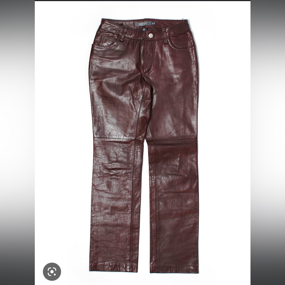 Gap Leather Genuine Leather Pants Size 10 - Picture 3 of 5
